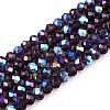 Electroplate Glass Beads Strands EGLA-A044-T3mm-L15-1