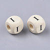 Printed Natural Wood Beads WOOD-T026-001I-2