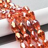 Electroplate Glass Beads EGLA-R006-15x10mm-M-2