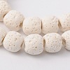 Natural Lava Rock Bead Strands X-G-L435-03-8mm-11-1