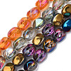 Electroplate Transparent Glass Beads Strands EGLA-N008-016-2