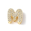 Brass Micro Pave Clear Cubic Zirconia Initial Multi-strand Links KK-S520-01G-13-1