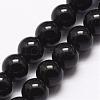Natural Black Onyx Beads Strands G-A163-05-6mm-1