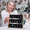 2-Tier Wood & Velvet Jewelry Set Display Stands ODIS-WH0329-79-6
