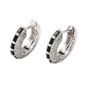 Brass Micro Pave Cubic Zirconia Hoop Earrings KK-CBA8324-22P-6