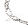 304 Stainless Steel Figaro Chain Bracelets for Women Men BJEW-JB13433-4