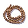 Natural Wood Lace Stone Wooden Jasper Beads Strands G-I199-17-6mm-3