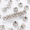 Brass Rhinestone Spacer Beads RB-A014-L4mm-01P-NF-1