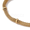 316 Stainless Steel Round Mesh Chain Bracelet for Men Women BJEW-G655-05G-2