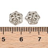 Brass Micro Pave Clear Cubic Zirconia Bead Caps CU-CBA6A75-32P-3