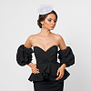 Bowknot Wool Felt Fascinators Pillbox Hat with Iron Alligator Hair Clips MRMJ-WH0077-113A-7