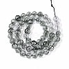 Crackle Transparent Glass Beads Strands GLAA-N063-8mm-01-2