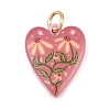 Painted Brass Pendants KK-CBAA339-02B-1