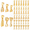 48Pcs 6 Styles Brass Ice Pick Pinch Bails KK-ME0002-93G-1