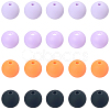 Rubberized Style Imitated Silicone Acrylic Beads MACR-PA0001-06C-04-6