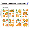 8 Sheets 8 Styles PVC Waterproof Wall Stickers DIY-WH0345-123-2