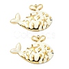 Ocean 304 Stainless Steel Enamel Pendants STAS-T076-08F-02G-1