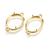 Brass Cabochon Connector Settings KK-K196-26G-1