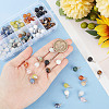 100Pcs 10 Styles Natural Mixed Gemstone Pendants PALLOY-GO00003-4