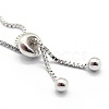Anti-Tarnish Rhodium Plated 925 Sterling Silver Chain Bracelet Making MAK-L016-001P-2