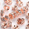 Brass Rhinestone Spacer Beads RB-A014-Z6mm-01RG-NF-1