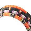 4Pcs 4 Style Polymer Clay Heishi Surfer Stretch Bracelets Set BJEW-TA00276-6