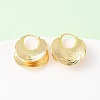 Textured Moon Brass Hoop Earrings EJEW-D346-10G-2