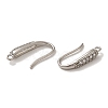 Rack Plating Brass Micro Pave Clear Cubic Zirconia Earring Hooks KK-A231-11P-2