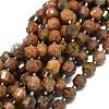 Natural Gemstone Beads Strands G-O201B-90-1