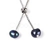 Adjustable Natural Pearl with Brass Chain Slider Bracelets for Women Girl BJEW-T022-16B-4