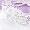 Natural Quartz Crystal Round Beaded Multi-strand Bracelets for Men Women BJEW-G743-02C-3