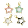 Rack Plating Eco-Friendly Brass Enamel Pendants KK-K332-01-1