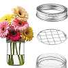 304 Stainless Steel Mason Jar Flower Frog Lid AJEW-WH0347-98A-4