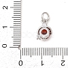 Brass Micro Pave Cubic Zirconia Pendants KK-G544-09P-01-3