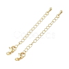 Teardrop Brass End with Chain KK-Z117-01G-1