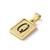 304 Stainless Steel Alphabet Pendants STAS-S152-01G-Q-2