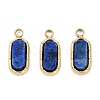 Natural Lapis Lazuli Rectangle Charms STAS-I325-141A-G-1