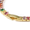 Cubic Zirconia Tennis Bracelet BJEW-L652-24G-01-4