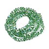 Electroplate Transparent Glass Beads Strands GLAA-N021-4mm-27-3