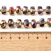 Transparent Electroplate Glass Beads Strands EGLA-P062-01A-02-4