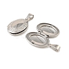316 Stainless Steel Locket Pendants STAS-K321-05P-2