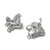 Brass Micro Pave Cubic Zirconia Connector Charms KK-Z103-10P-01-3