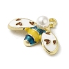 Rack Alloy Enamel Pendants ENAM-Q505-07G-02-2