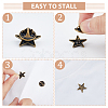 24Pcs Alloy Star Lapel Pin Brooches JEWB-FH0001-37AB-4