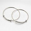 Adjustable Brass Bangles Making X-BJEW-E218-01P-NF-1