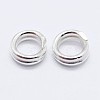925 Sterling Silver Split Jump Rings STER-F036-01S-0.6x8mm-2
