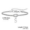 304 Stainless Steel Initial Charm Bracelets FS-WGD8E41-43-1