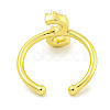 Rack Plating Brass Open Cuff Rings for Women RJEW-F162-01G-S-3