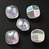 UV Plating Luminous Transparent Acrylic Beads OACR-P010-01-3