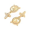 Brass Pave Cubic Zirconia Pendants KK-U009-09F-G-2
